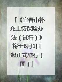 《宜春市补充工伤保险办法（试行）》将于6月1日起正式施行（图）