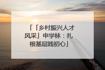 「乡村振兴人才风采」申学林：扎根基层践初心