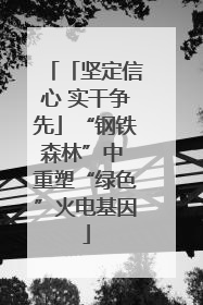 「坚定信心 实干争先」“钢铁森林”中 重塑“绿色”火电基因