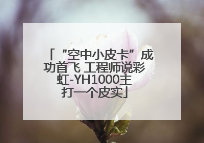 “空中小皮卡”成功首飞 工程师说彩虹-YH1000主打一个皮实