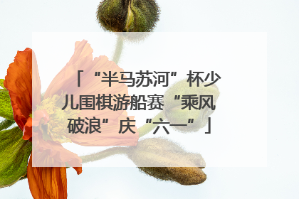 “半马苏河”杯少儿围棋游船赛“乘风破浪”庆“六一”