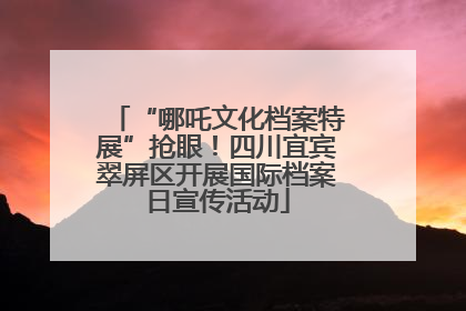 “哪吒文化档案特展”抢眼！四川宜宾翠屏区开展国际档案日宣传活动