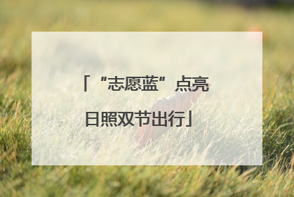 “志愿蓝”点亮日照双节出行