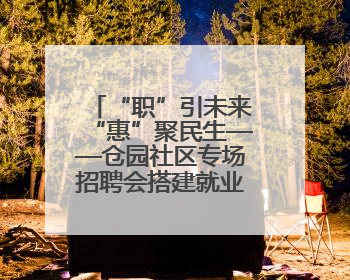 “职”引未来“惠”聚民生——仓园社区专场招聘会搭建就业“暖心桥”