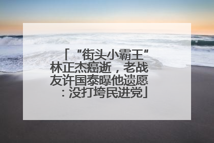 “街头小霸王”林正杰癌逝，老战友许国泰曝他遗愿：没打垮民进党