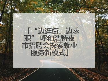 “边逛街、边求职” 呼和浩特夜市招聘会探索就业服务新模式