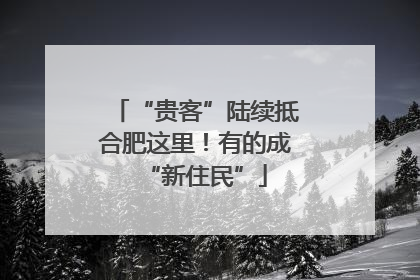“贵客”陆续抵合肥这里！有的成“新住民”