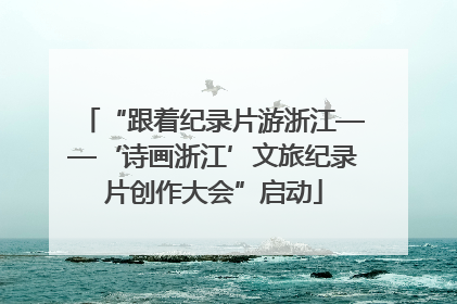 “跟着纪录片游浙江——‘诗画浙江’文旅纪录片创作大会”启动
