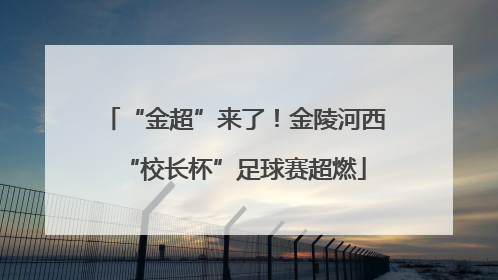 “金超”来了！金陵河西“校长杯”足球赛超燃