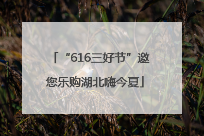 “616三好节”邀您乐购湖北嗨今夏