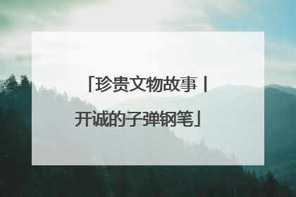 珍贵文物故事丨开诚的子弹钢笔