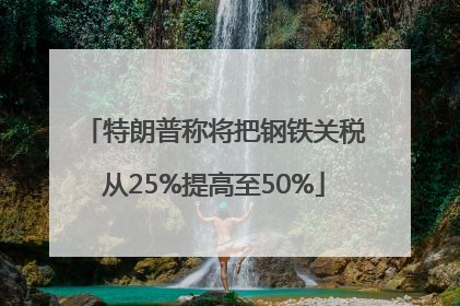 特朗普称将把钢铁关税从25%提高至50%