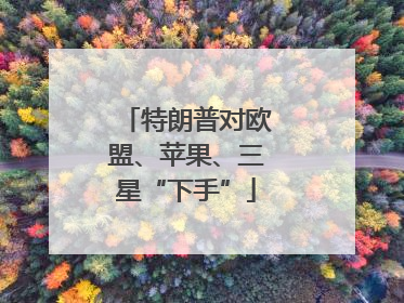 特朗普对欧盟、苹果、三星“下手”