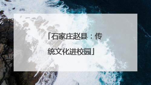 石家庄赵县：传统文化进校园