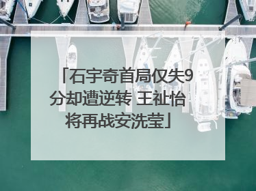 石宇奇首局仅失9分却遭逆转 王祉怡将再战安洗莹