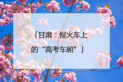甘肃：慢火车上的“高考车厢”
