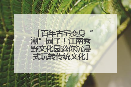 百年古宅变身“潮”园子！江南秀野文化园邀你沉浸式玩转传统文化