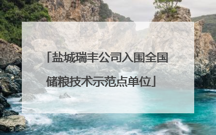 盐城瑞丰公司入围全国储粮技术示范点单位