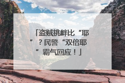 盗贼挑衅比“耶”？民警“双倍耶”霸气回应！