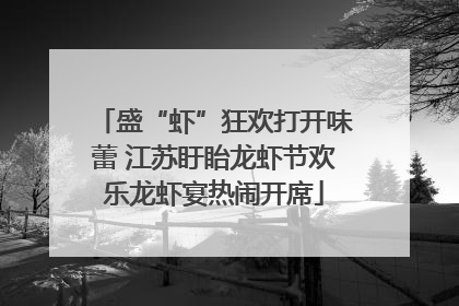 盛“虾”狂欢打开味蕾 江苏盱眙龙虾节欢乐龙虾宴热闹开席
