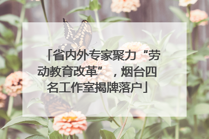 省内外专家聚力“劳动教育改革”，烟台四名工作室揭牌落户