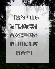 签约！山东港口渤海湾港首次携手国外港口开展供应链合作