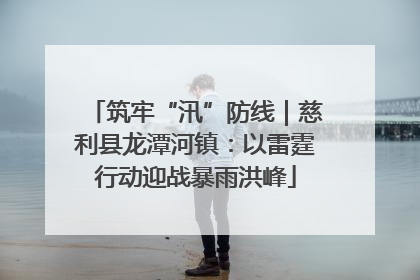 筑牢“汛”防线｜慈利县龙潭河镇：以雷霆行动迎战暴雨洪峰