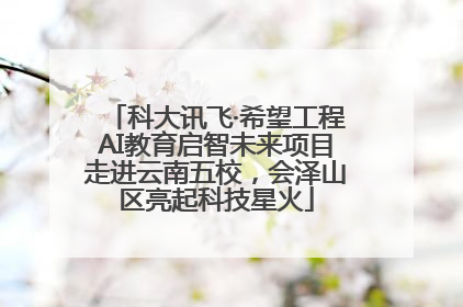 科大讯飞·希望工程AI教育启智未来项目走进云南五校，会泽山区亮起科技星火