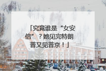 究竟谁是“女安倍”？她见完特朗普又见普京！