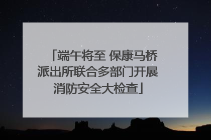 端午将至 保康马桥派出所联合多部门开展消防安全大检查