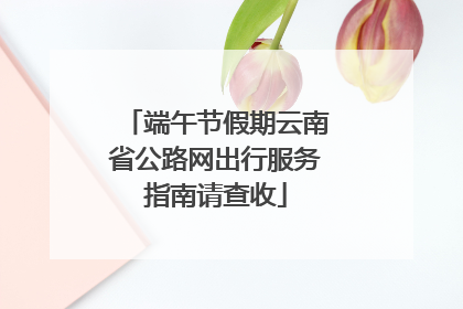 端午节假期云南省公路网出行服务指南请查收