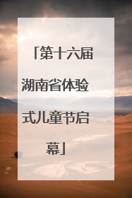 第十六届湖南省体验式儿童节启幕