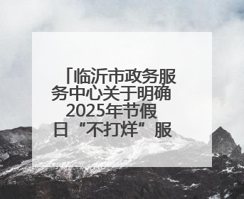 临沂市政务服务中心关于明确2025年节假日“不打烊”服务的通告