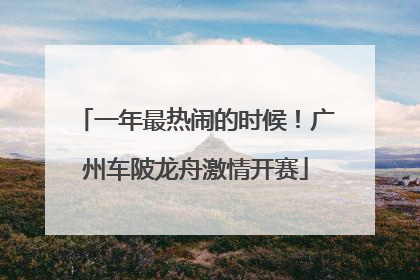 一年最热闹的时候！广州车陂龙舟激情开赛
