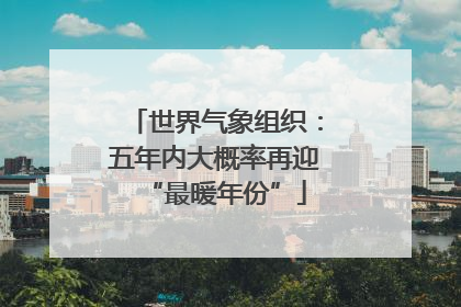 世界气象组织：五年内大概率再迎“最暖年份”