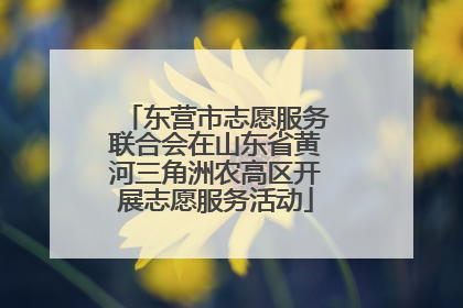 东营市志愿服务联合会在山东省黄河三角洲农高区开展志愿服务活动