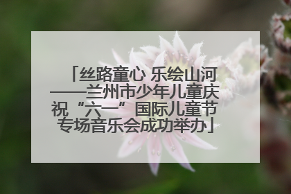 丝路童心 乐绘山河——兰州市少年儿童庆祝“六一”国际儿童节专场音乐会成功举办