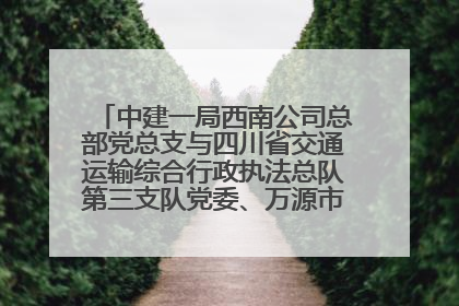 中建一局西南公司总部党总支与四川省交通运输综合行政执法总队第三支队党委、万源市草坝镇莲花院村党支部开展党建联建
