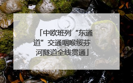 中欧班列“东通道”交通咽喉绥芬河隧道全线贯通
