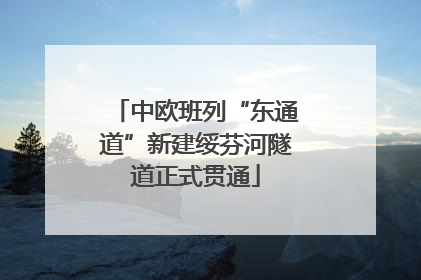 中欧班列“东通道”新建绥芬河隧道正式贯通