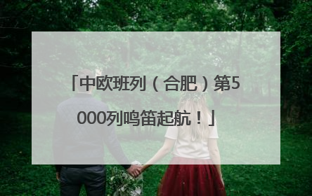 中欧班列（合肥）第5000列鸣笛起航！