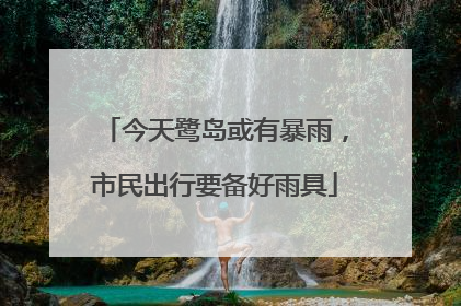 今天鹭岛或有暴雨，市民出行要备好雨具