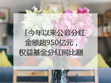 今年以来公募分红金额超950亿元，权益基金分红同比翻倍｜招财猫
