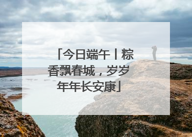 今日端午丨粽香飘春城，岁岁年年长安康