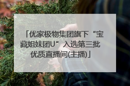 优家极物集团旗下“宝藏姐妹团U”入选第三批优质直播间(主播)