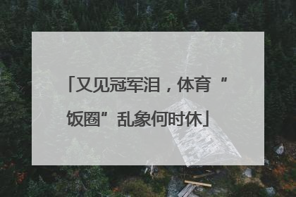 又见冠军泪，体育“饭圈”乱象何时休