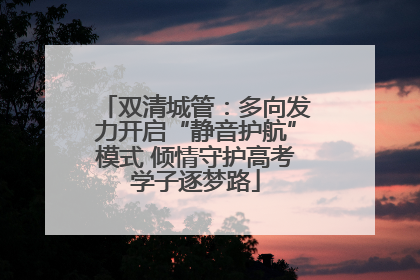 双清城管：多向发力开启“静音护航”模式 倾情守护高考学子逐梦路