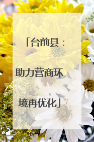 台前县：助力营商环境再优化
