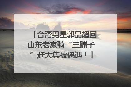 台湾男星郭品超回山东老家骑“三蹦子”赶大集被偶遇！
