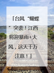台风“蝴蝶”突袭！江西将迎暴雨+大风，这天千万注意！